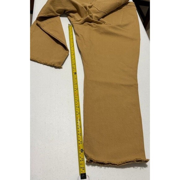 Torrid Feel The Fit 20R Tan Brown Stretch Denim Button Fly Cropped Raw Hem Pants - Picture 12 of 16